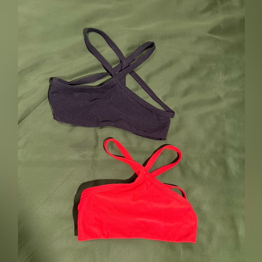 PAIR (TWO) Sustainable Brand Wolven Pyramid Sports Bras!